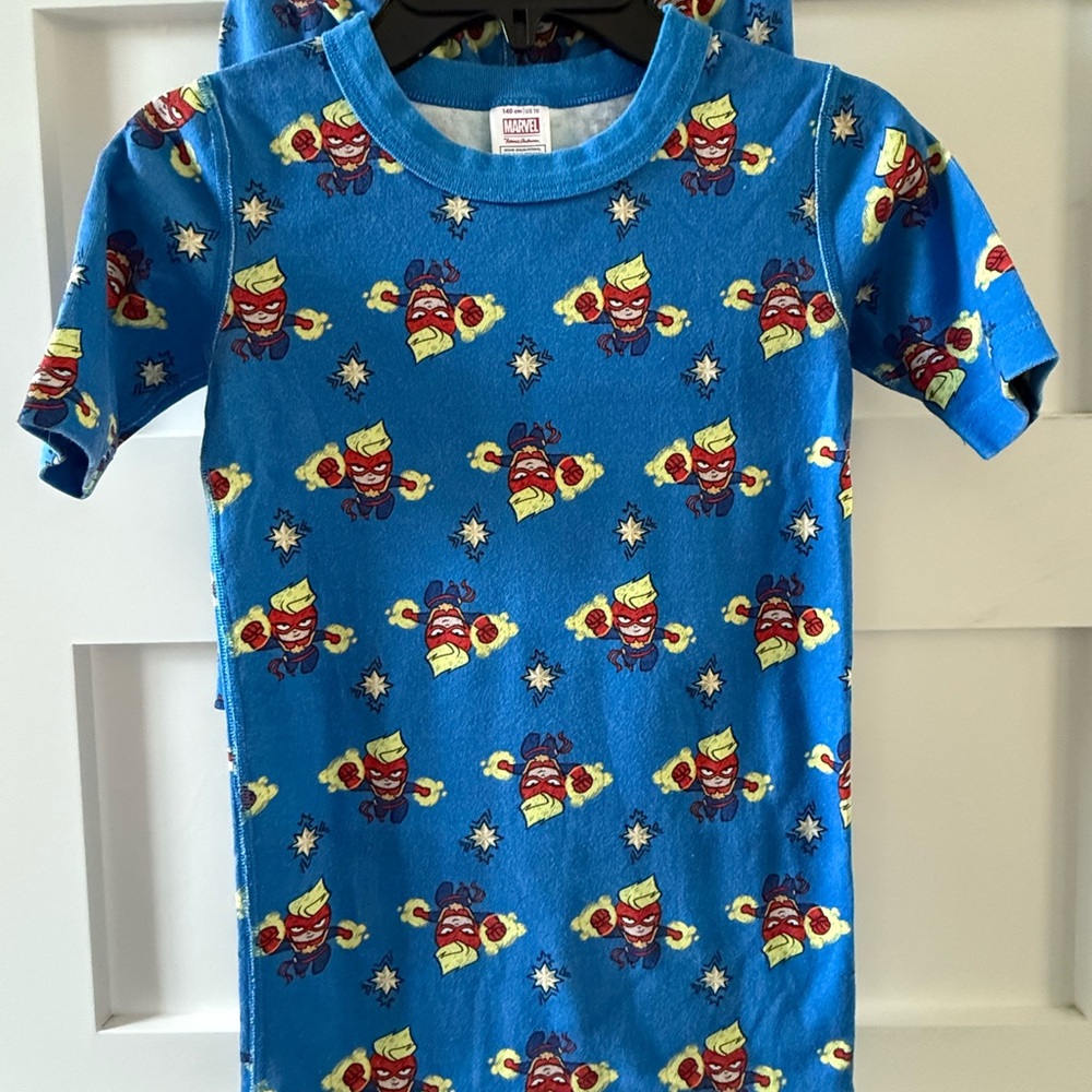 Marvel Blue and Red Short Sleeve Tee